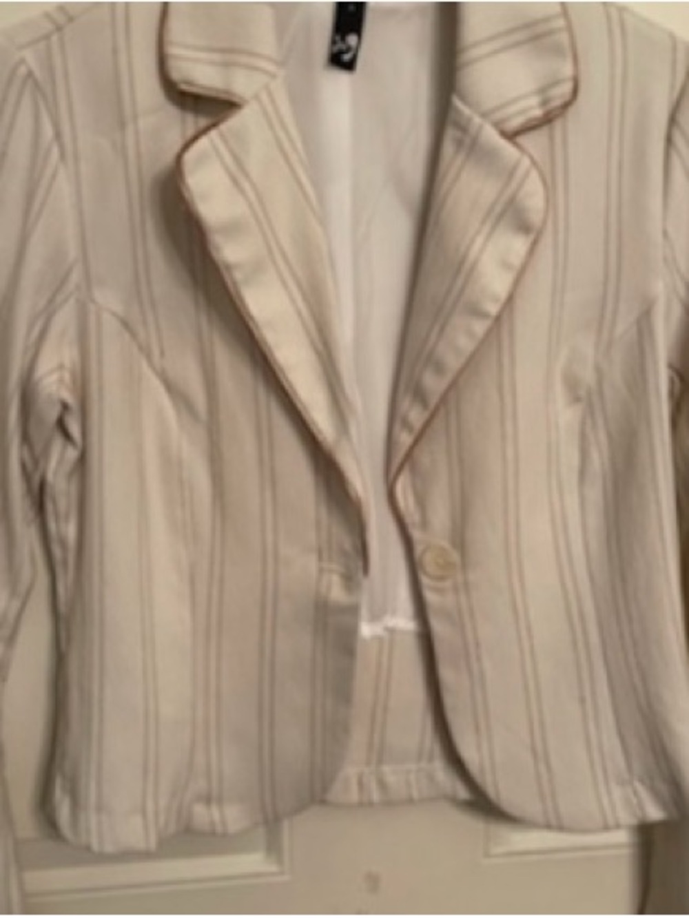 Ing Cream Pinstripe Women's Blazer